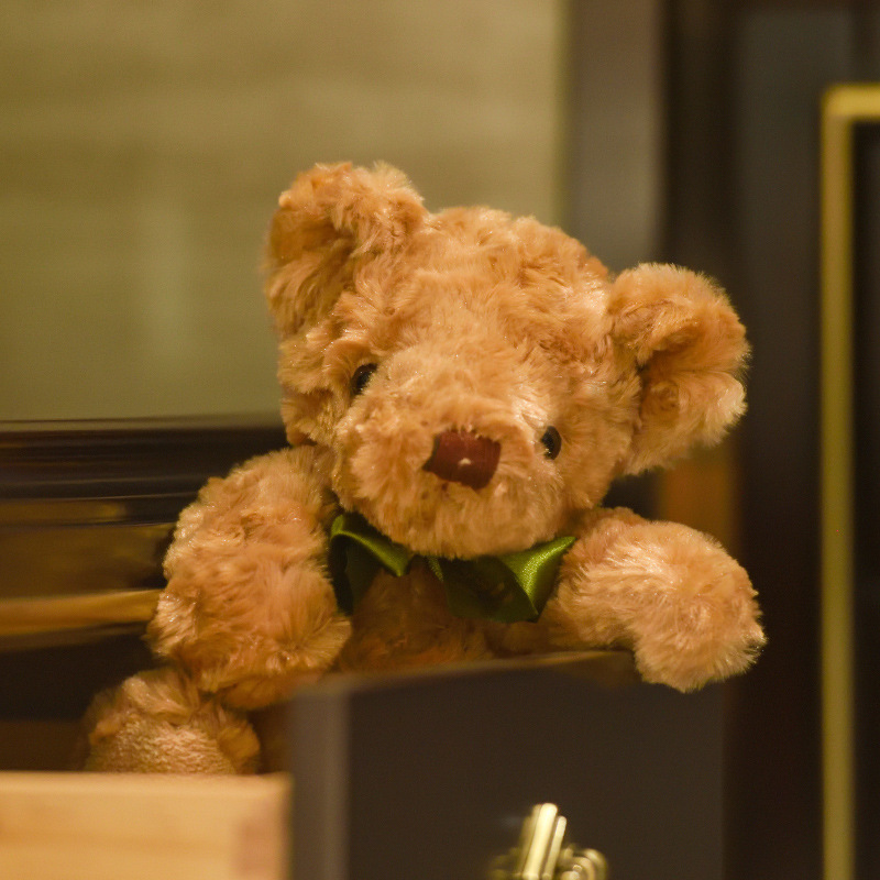 Classic soft teddy bear plush toy, perfect add-on for flower bouquets.